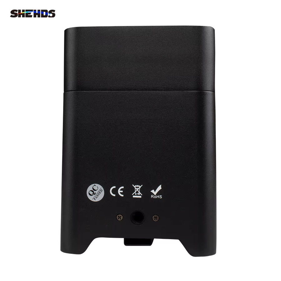 SHEHDS 6in1 LED Par Licht RGBAW+UV mit Batterie und beweglichem Griff, Schwarz - Bild 2