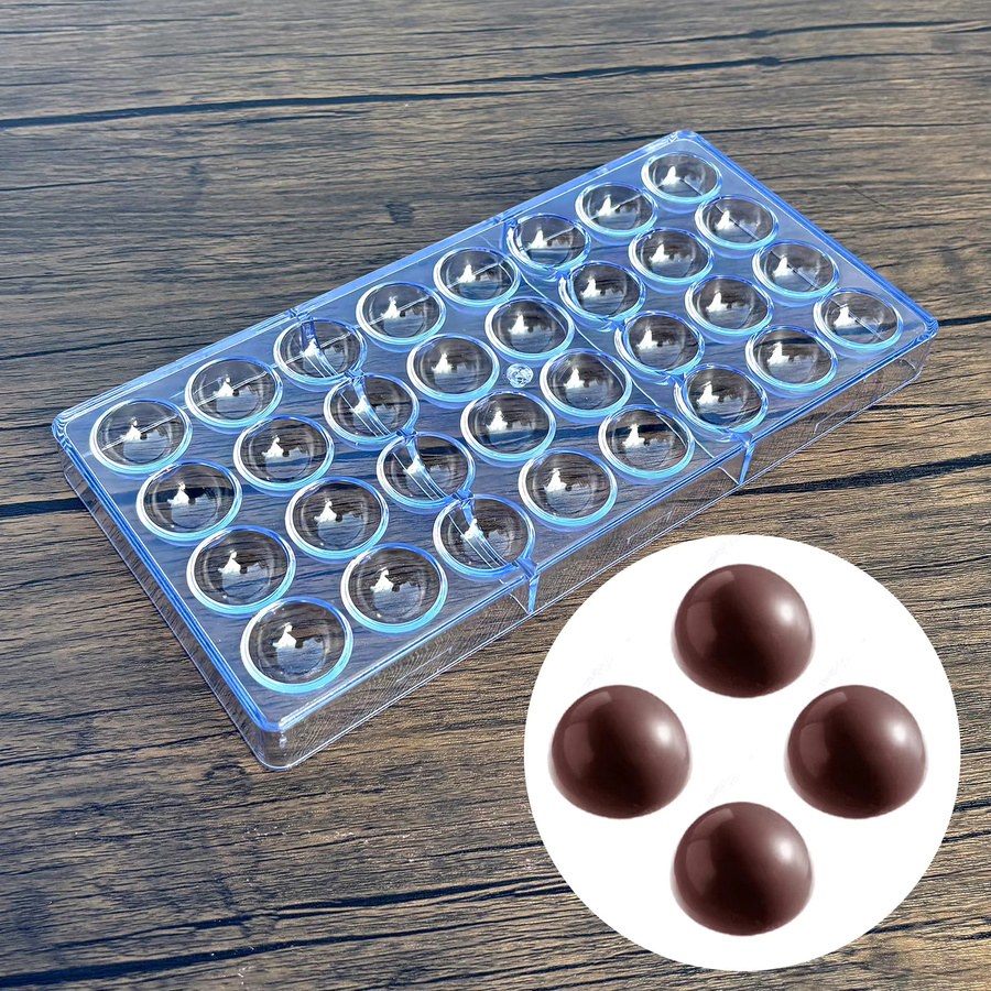 ALICAKE Schokoladenform aus Polycarbonat in runder Form, transparent, für Bonbons und Gebäck - Bild 2