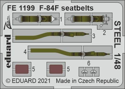 Kinetic Models F-84F Thunderstreak - Seatbelts STEEL - Bild 1