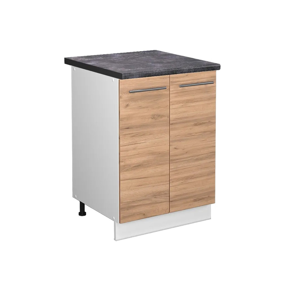 Vicco Küchenunterschrank Fame-Line Goldkraft Eiche Weiß Anthrazit B: 60 cm, T: 60 cm, H: 82 cm - Bild 2