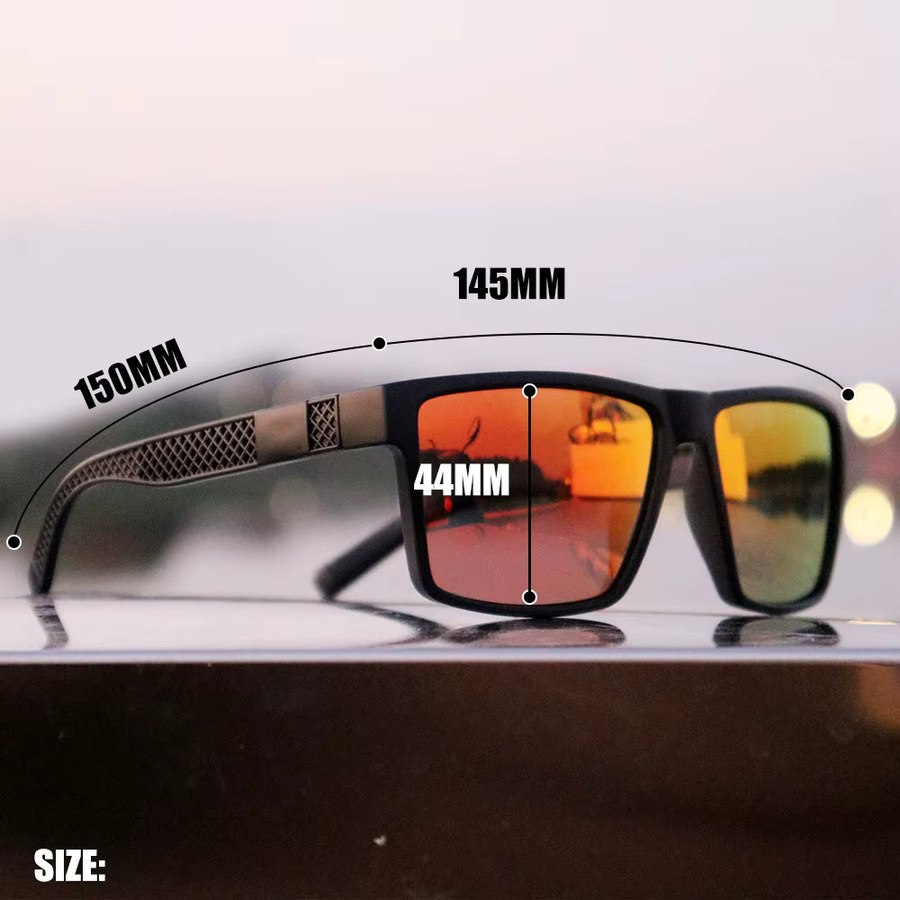 AWGSEE Sportsonnenbrille, quadratisch, Vollrand, Kunststoff, schwarz, Unisex - Bild 3