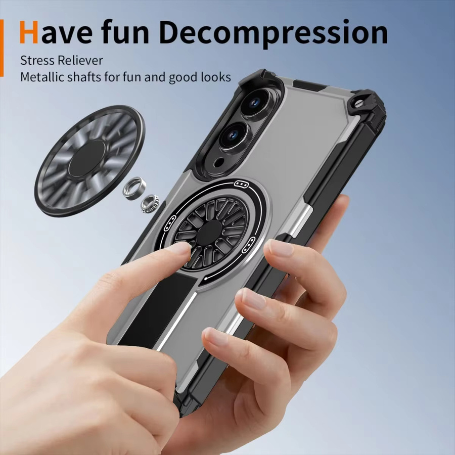 Magnetische Schutzhülle mit Standfunktion und Kreisel-Effekt für Samsung Galaxy S25 Ultra S24 S23 S22 sowie A55 A56 A36 A26 A16 A06 in Blau - Bild 6