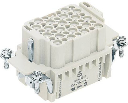 HARTING Stifteinsatz 42 Crimpen in Beige oder Grau, Artikelnummer 09162423101 - Bild 1