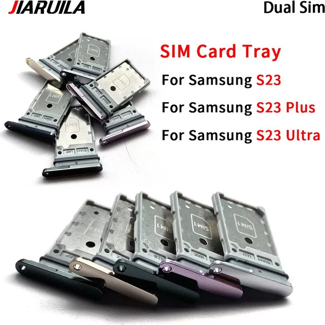 Samsung Dual Card Micro Nano SIM-Kartenhalter Adapter in Gold für S23, S23 Plus und S23 Ultra - Bild 1