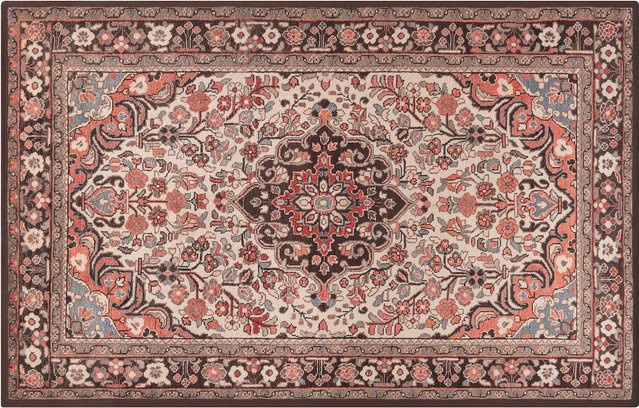 Bourcelo Peyer Syntex 1 Orient Teppich, Braun/Mehrfarbig, B: 100 cm, T: 58 cm - Bild 1