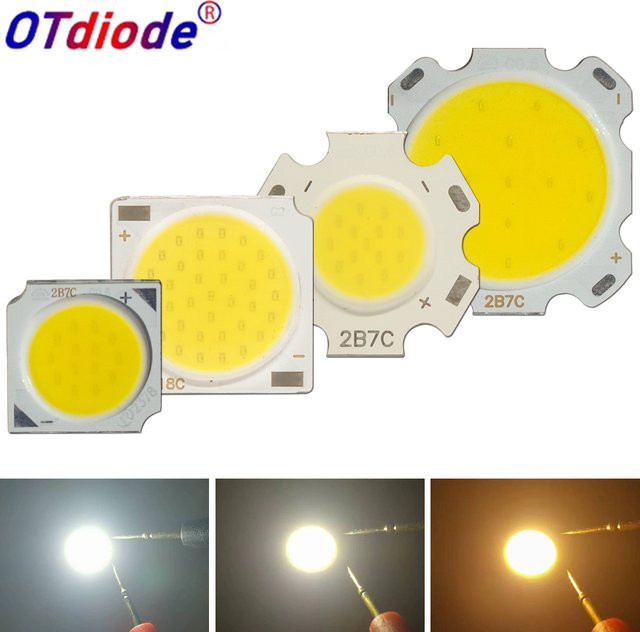 10 Stück COB LED Chips für DIY Scheinwerfer und Downlights in verschiedenen Leistungen und Farben Weiß - Bild 1