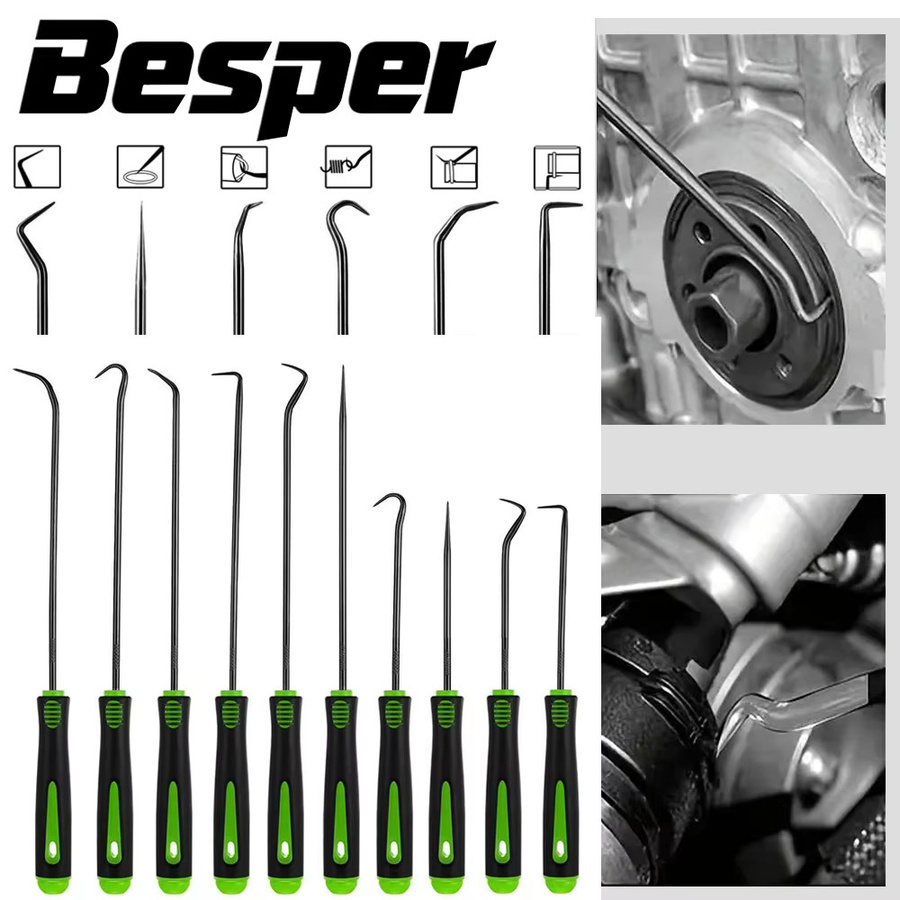 Besper 10-teiliges Präzisions-Öldichtungs-Abziehwerkzeug Set für Auto-Öldichtungen und O-Ringe - Bild 2
