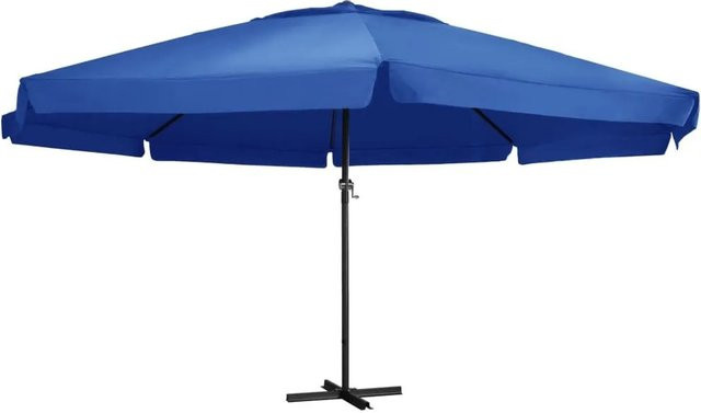 vidaXL Sonnenschirm mit Aluminium-Mast in Azurblau mit 500 cm Durchmesser und Polyesterbespannung - Bild 1
