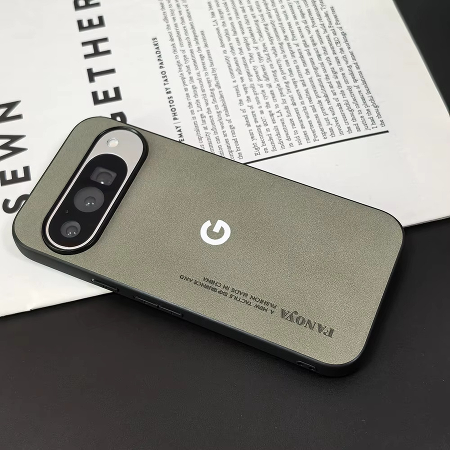 Google Business Schafsleder-Schutzhülle für Pixel 10 Pro XL 9 8 7 6 A in Braun - Bild 1