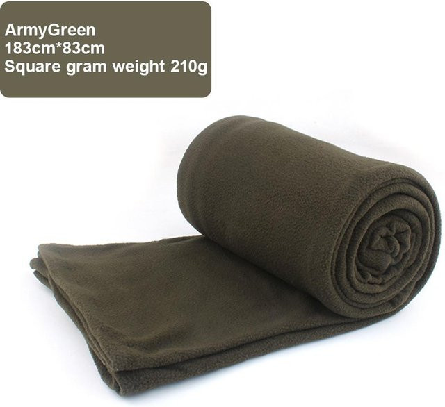 Wosawe Outdoor Sports Mehrzweck Fleece Schlafsackinlett und Freizeitdecke in Armee Grün - Bild 1