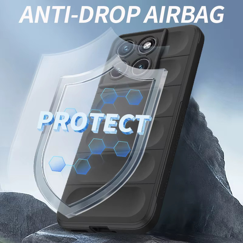 Militärische Airbag-Schutzhülle für Motorola Moto Edge 70 Fusion 60 Neo 50 70 Air Pro G67 G77 G06 G86 Power in Schwarz und Rot, Sturzsichere Handyhülle - Bild 2