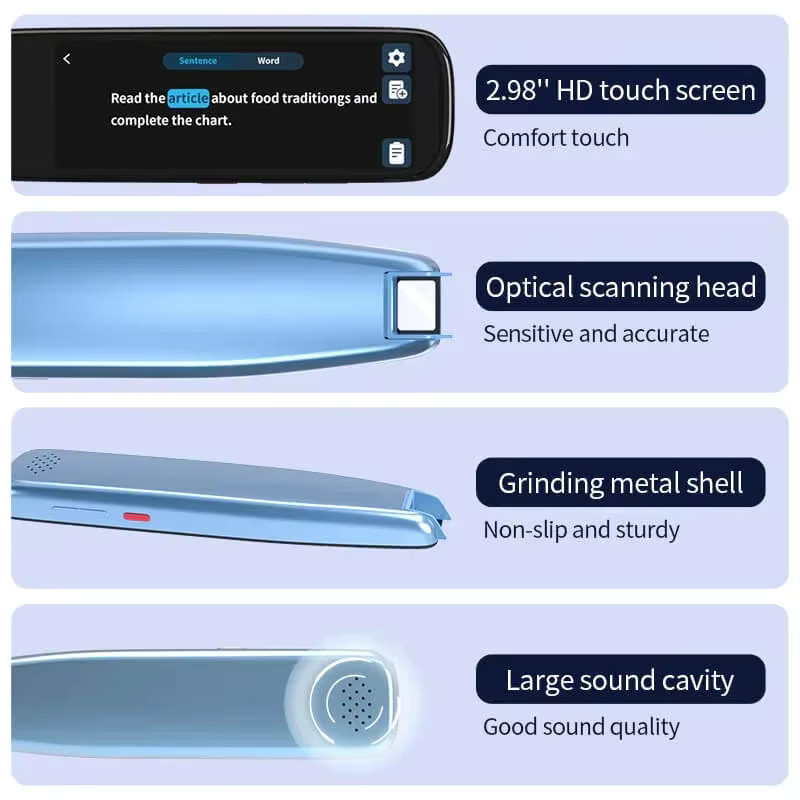NeWYeS Scan Reader Pen 3 PRO Intelligenter Sprachscan-Übersetzerstift für 112 Sprachen zur Unterstützung bei Legasthenie und Autismus - Bild 2
