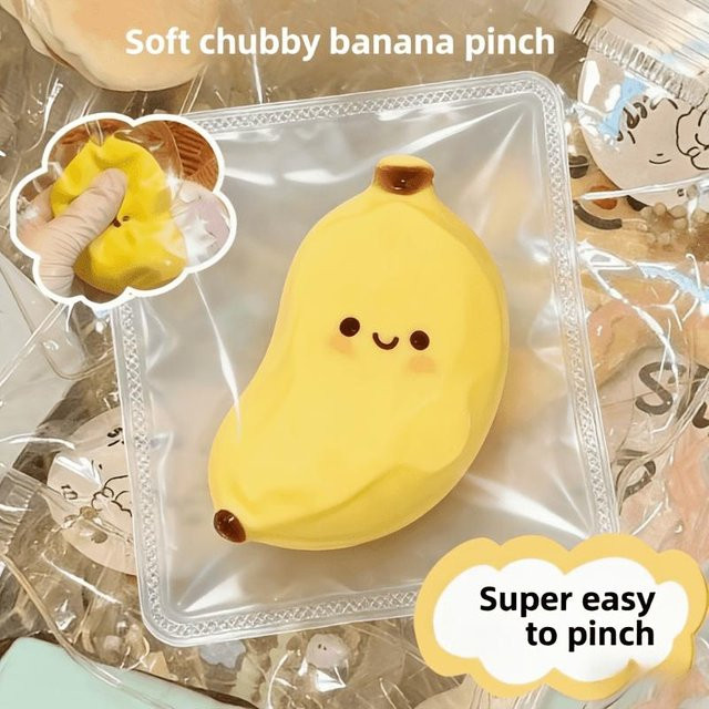 Bananen-Quetschspielzeug, Weiches Fidget-Spielzeug - Bild 1
