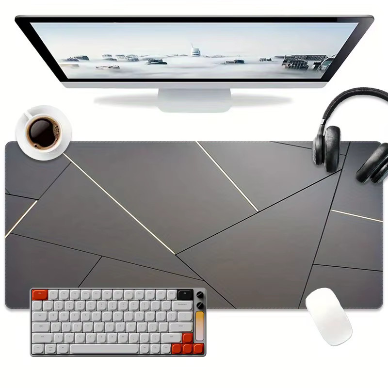 Mairuige XXL Gaming Mauspad in einfarbigem Design mit rutschfester Gummiunterseite als großes Erweiterungstastaturpad für Arbeit und Unterhaltung - Bild 3