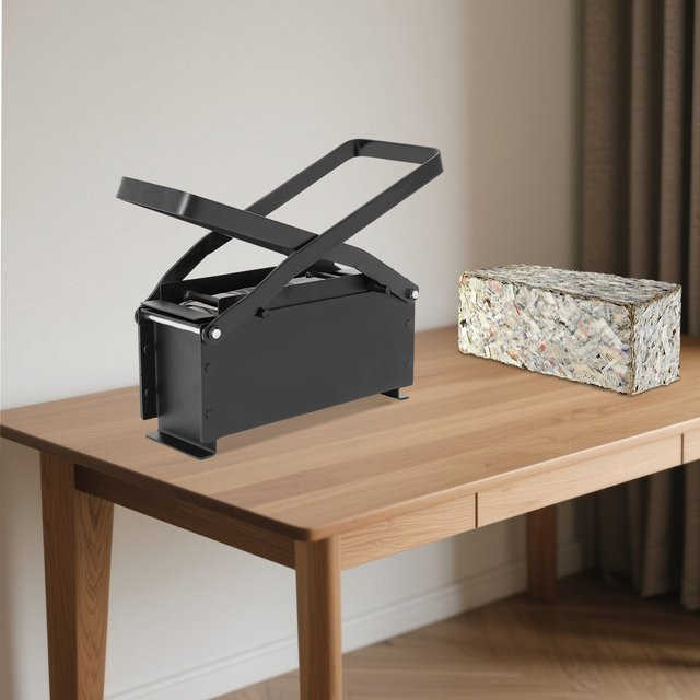 Bymaocar Manuelle Zeitungs-Brikettpresse aus Eisen in Schwarz, B/T/H: 33 x 15 x 13 cm - Bild 1