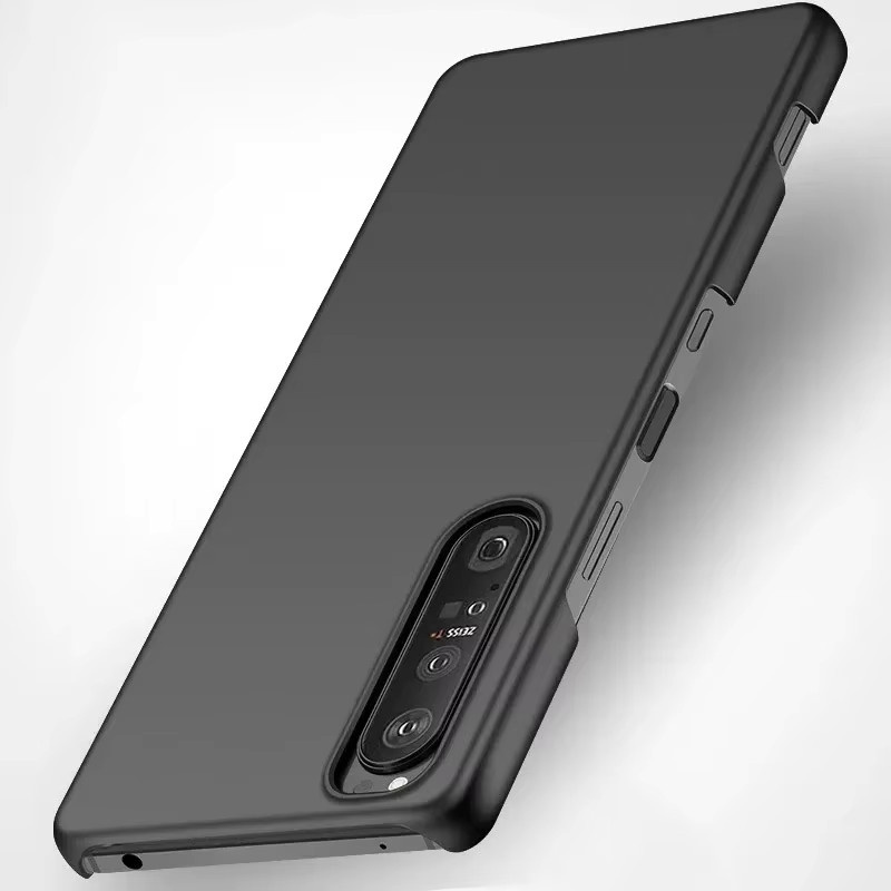 Luxuriöse matte Hartschalenhülle aus PC für Sony Xperia 1, 5, 10 IV, VI, VII, V in Schwarz - Bild 3