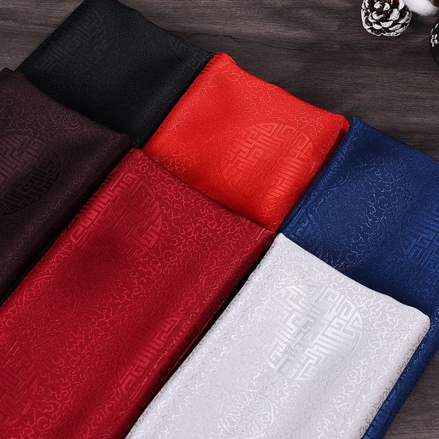 Chinesischer Brokat-Jacquard-Stoff mit Muster in Weiß zum Nähen und für DIY-Projekte, Breite: 120 cm - Bild 1