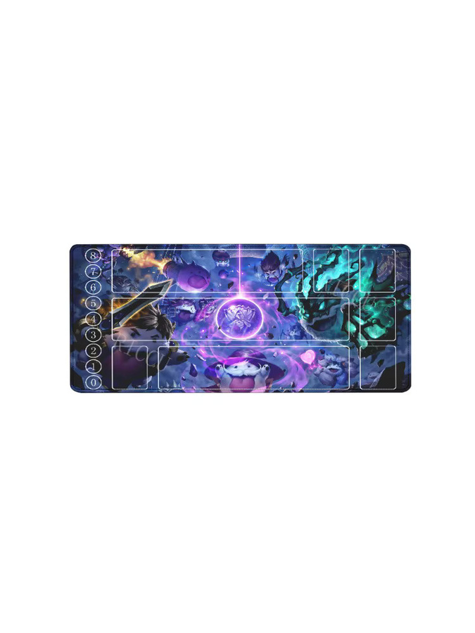 League of Mouse Pad Legends Riftbound Series TCG Schreibtischunterlage mit HD-Druck und genähtem Rand, B/T: 60 x 35 cm, Multicolour - Bild 5