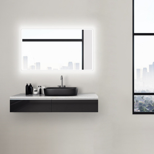 TALOS LED-Badspiegel in Silber mit Aluminiumrahmen, B: 120 cm, H: 70 cm - Bild 2