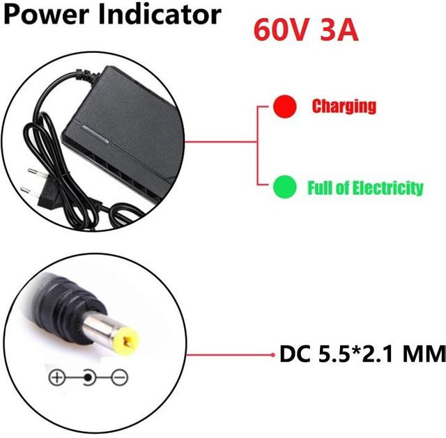 MAOZUA01 Intelligentes Lithium-Ionen Akku-Ladegerät mit Lüfter und EU-Stecker, Schwarz - Bild 1