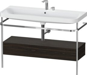 Duravit Möbelwaschtisch-Kombi Happy D.2 Plus in Weiß mit 1 Ladenschrank und 2 Handtuchhalter, B/T: 117,5 x 49 cm - Bild 1