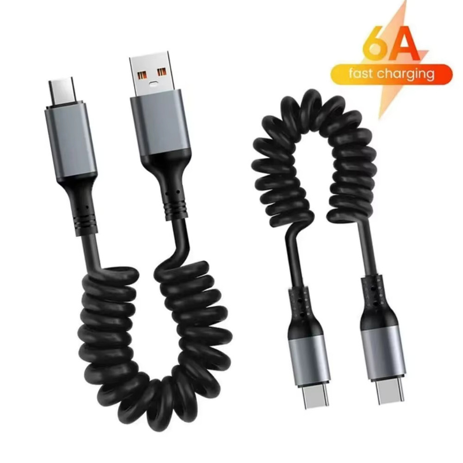 USB-C zu USB-C Schnellladekabel 6A für iPhone, Huawei, Xiaomi und Samsung in Schwarz - Bild 7