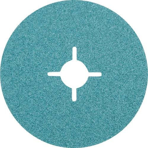 PFERD Zirkon Fiberscheibe in Turquoise Ø 125 mm Z50 für hohen Abtrag auf Stahl, 25 Stück - Bild 1