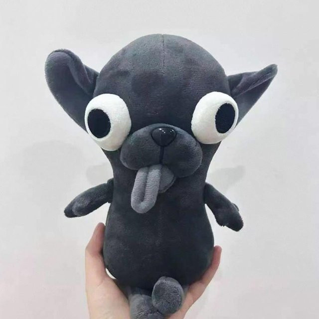 Linyi toy Chihuahua Plüschtier, schwarz grau, 25cm, ab 14 Jahren - Bild 1