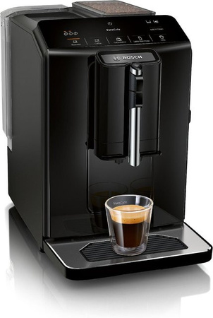 Bosch Serie 2 VeroCup TIE20109 Kaffeevollautomat mit Milchaufschäumer in Schwarz