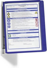 Durable Sichttafelsystem VARIO wall 5 mit 5 Sichttafeln in Blau und Grau - Bild 1