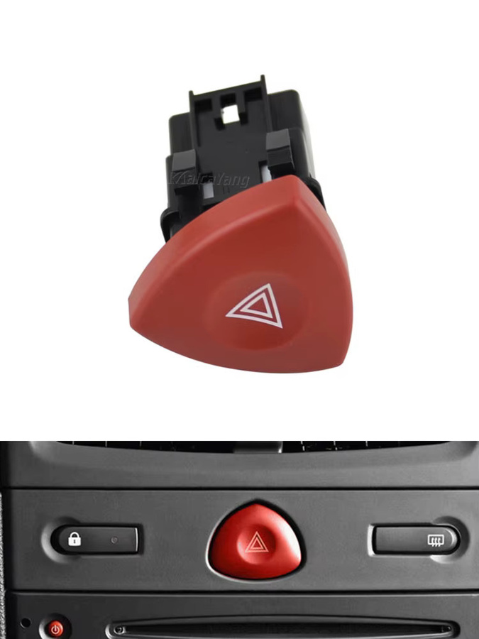Malcayang Notfall-Warnblinkerschalter in Rot für Renault Laguna und Opel Vivaro Movano 8200442724 - Bild 4