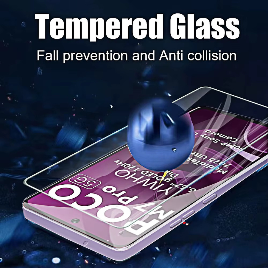 4er-Pack Gehärtetes Glas Displayschutzfolie für Xiaomi Poco M7 Pro 5G M6 M5 M4 M3 Pro, transparente Vollabdeckung Schutzfolie - Bild 3