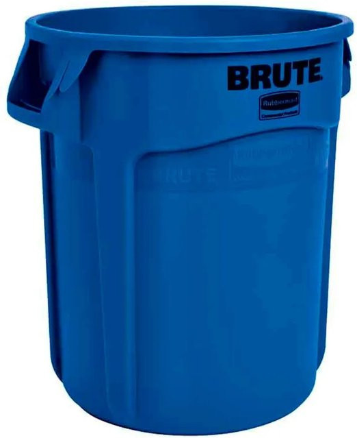 Rubbermaid Brute Runde Mehrzwecktonne mit Belüftungskanälen, Blau, H: 58,1 cm, Ø: 49,5 cm - Bild 1
