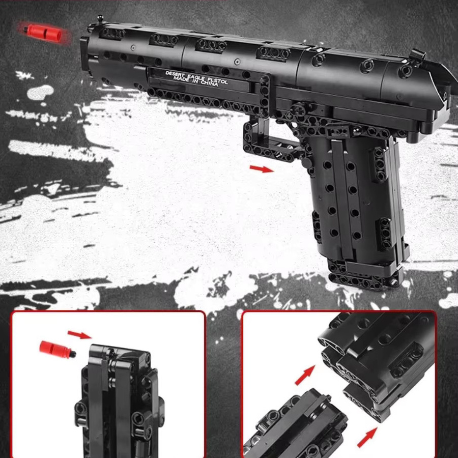 MOULD KING Desert Eagle Bausteine M92 Pistole USP Waffenmodell, ab 14 Jahren - Bild 4