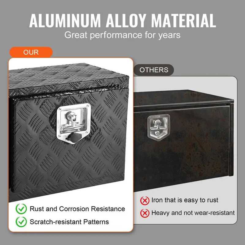 Wasserdichter Aluminium-Werkzeugkasten von Buying Solutions MB für LKW, Anhänger und Wohnmobile, Farbe: Silber/Schwarz, B/T/H: 35,6 x 45,7 x 30,5 cm - Bild 10