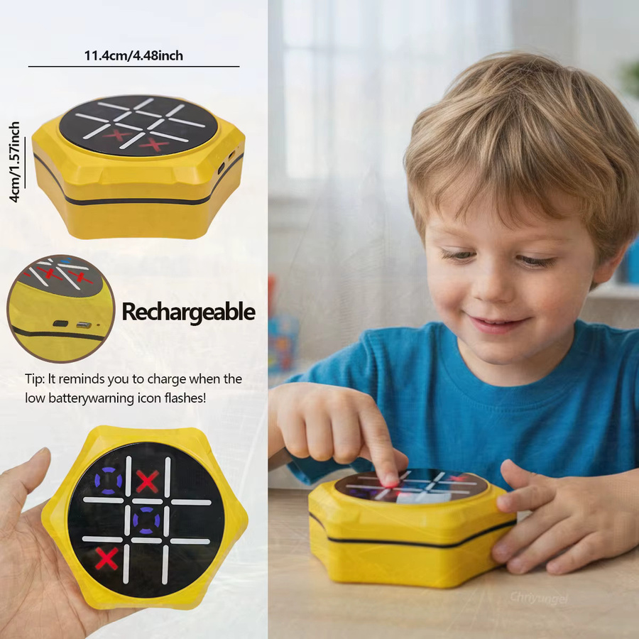 Chriyungel 5-in-1 KI Elektronisches XO Tic Tac Toe Spiel, Reisespiel, Lernspielzeug - Bild 3