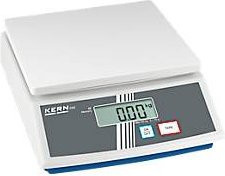 KERN Tischwaage FCE 3K1N in Weiß mit Edelstahl-Komponenten und Arbeitsschutzhaube für bis zu 3 kg - Bild 1