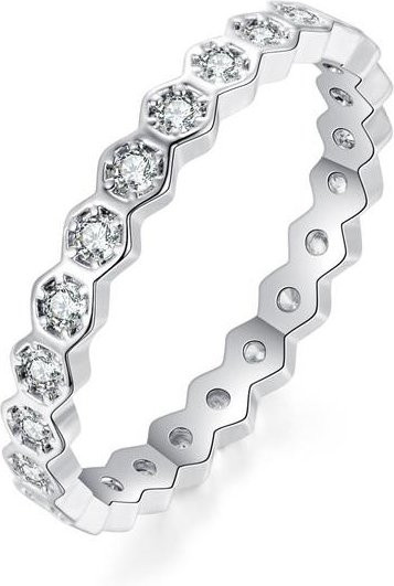Ring Kupfer, Weiß, Zirkonia, Damen - Bild 1