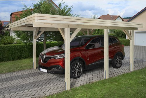 Mr. GARDENER Einzelcarport Modern 1 aus Fichte in Braun und Beige, B/T: 360 x 510 cm - Bild 1