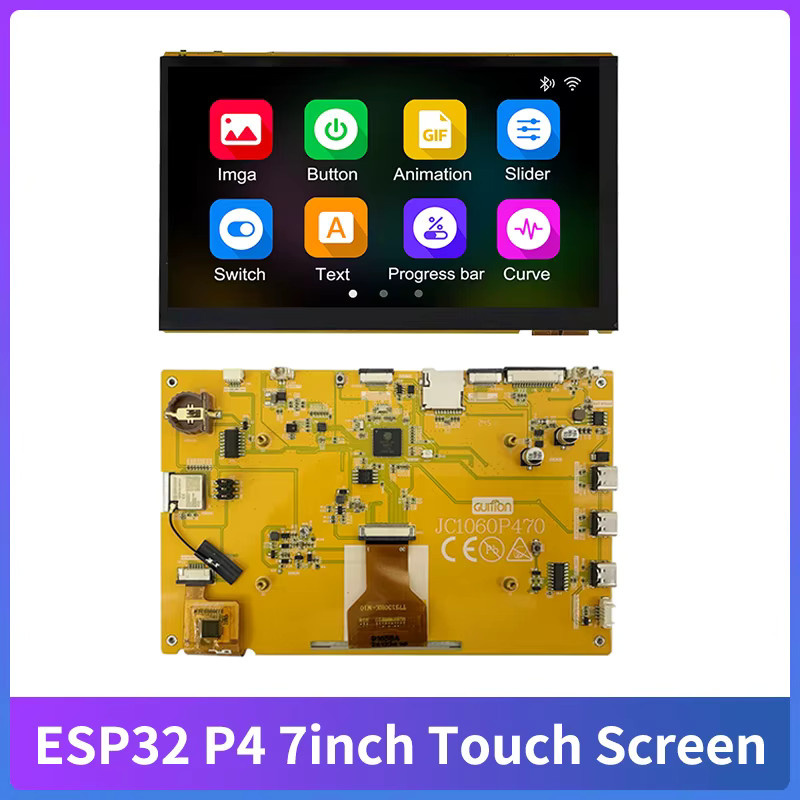 SHCHV ESP32-P4 7-Zoll-LCD-Entwicklungsplatine mit kapazitivem Touchscreen, Onboard ESP32-C6, Kamera- und Lautsprecheranschluss für Arduino und ESP IDE - Bild 2