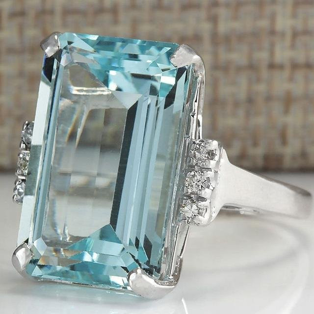 Wucifang Jewelry Ring, Zirkonia, Edelstahl, Silber, Damen - Bild 1