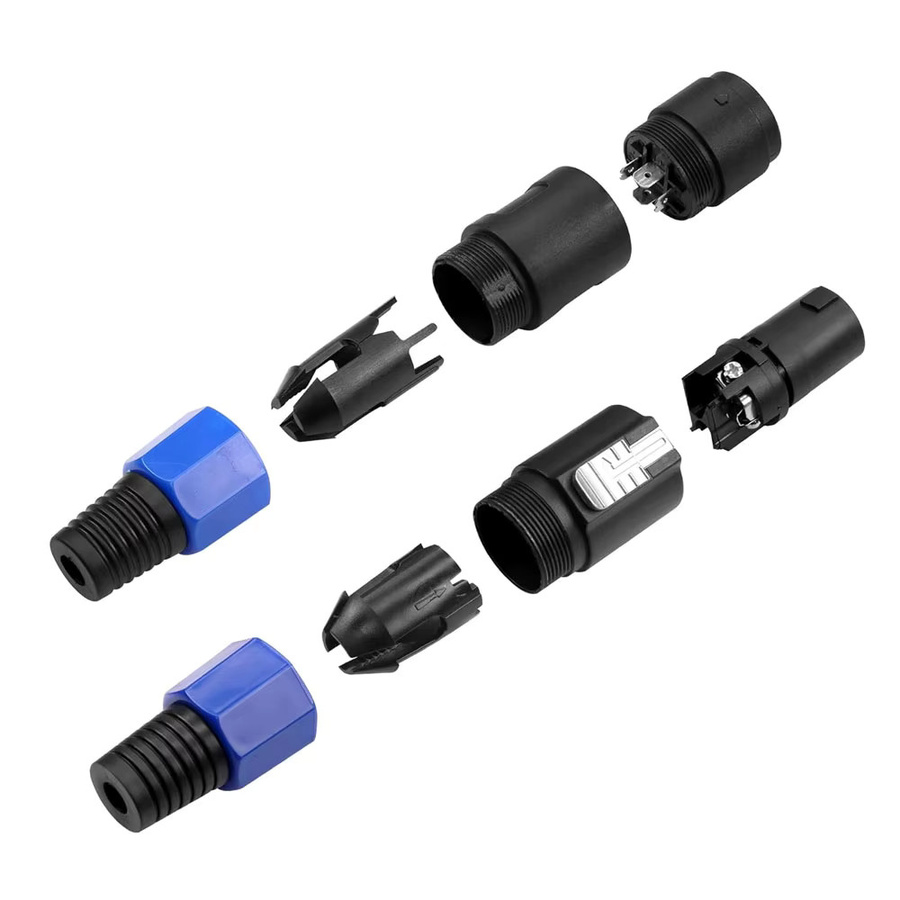 FRHY 2-teiliges 4-poliges Lautsprecher-Stecker- und Buchsen-Set in Blau für professionelle Soundsysteme - Bild 2