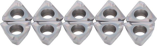 Koogeelife 10 Stück Hartmetall-Dreheinsätze beschichtet für CNC Drehmaschinen und Metallfräswerkzeuge in Silber - Bild 1