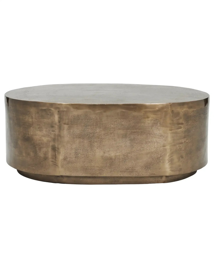 House Doctor Couchtisch Rota in antik Kupfer, oval und modern, Durchmesser: 100 cm - Bild 1
