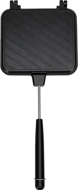 Fishine Sandwichmaker mit Antihaftbeschichtung und doppelseitiger Heizung in Schwarz - Bild 1