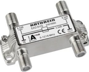 Kathrein F-Abzweiger 2-fach 5-1218 MHz 8,5dB EAD 01/G in Silber - Bild 1