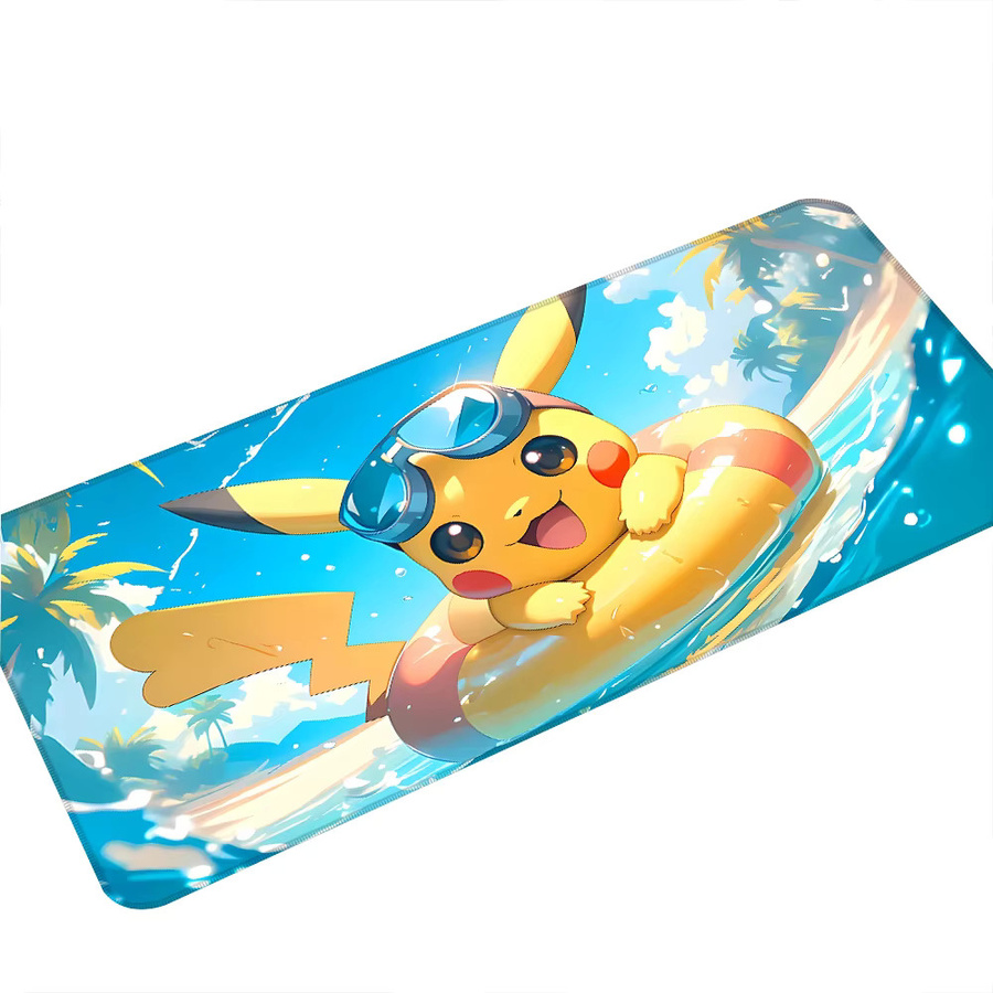 Bandai Pokemon Pikachu Schwimm-Mauspad, wasserdichte und rutschfeste Gaming-Schreibtischunterlage in Multicolour - Bild 2