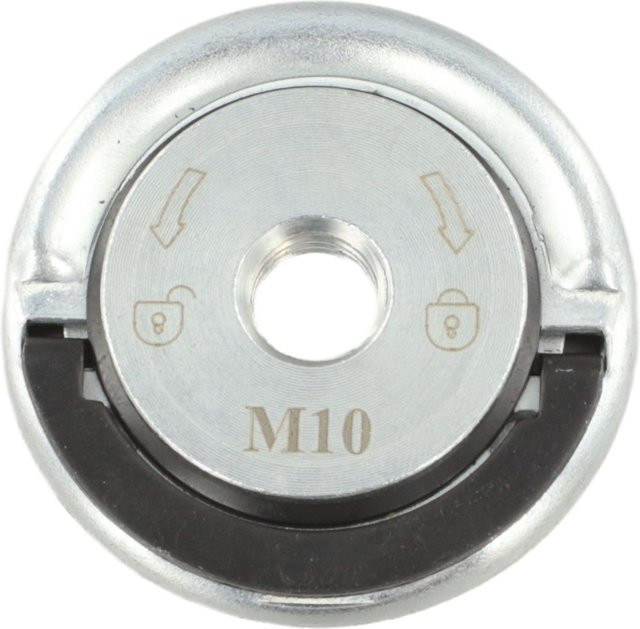 Vibratite Selbstsichernde Pressplatte für Winkelschleifer mit M10 Gewinde aus Stahl in Silber - Bild 1