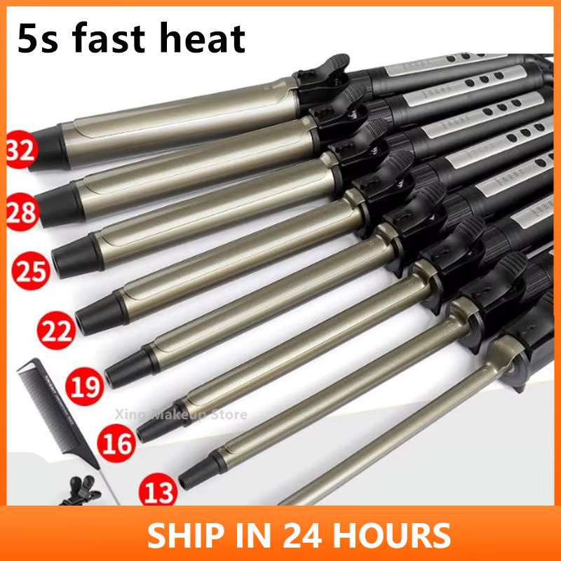 Professioneller Keramik Haar Curler mit Temperaturdisplay, Automatisch rotierend, 28mm - Bild 2
