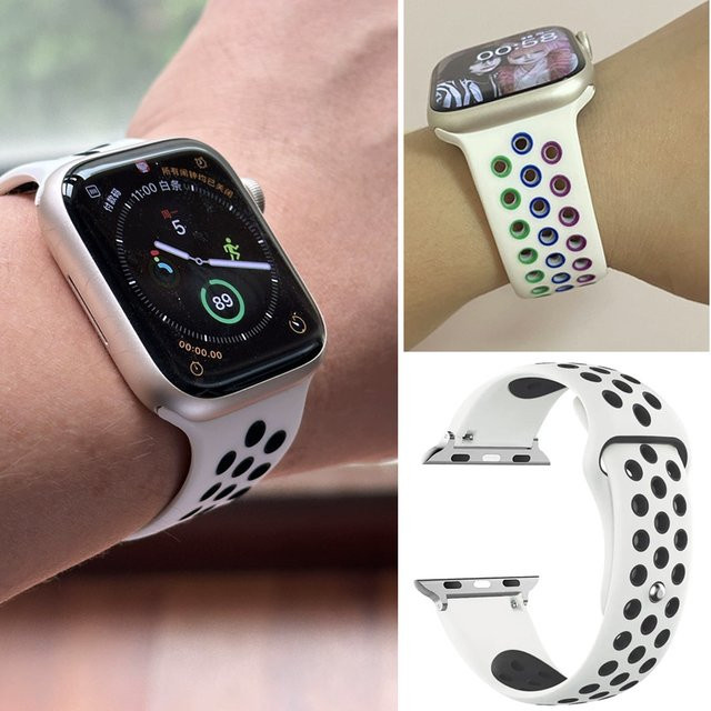 Sport-Loop-Armband für Apple Watch, Silikon, Weiß, Unisex - Bild 1